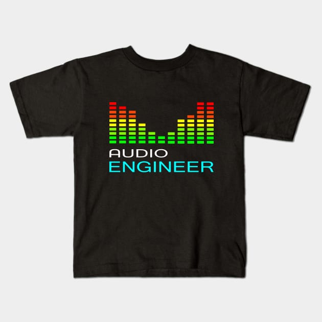 audio engineer sound engineering Kids T-Shirt by PrisDesign99